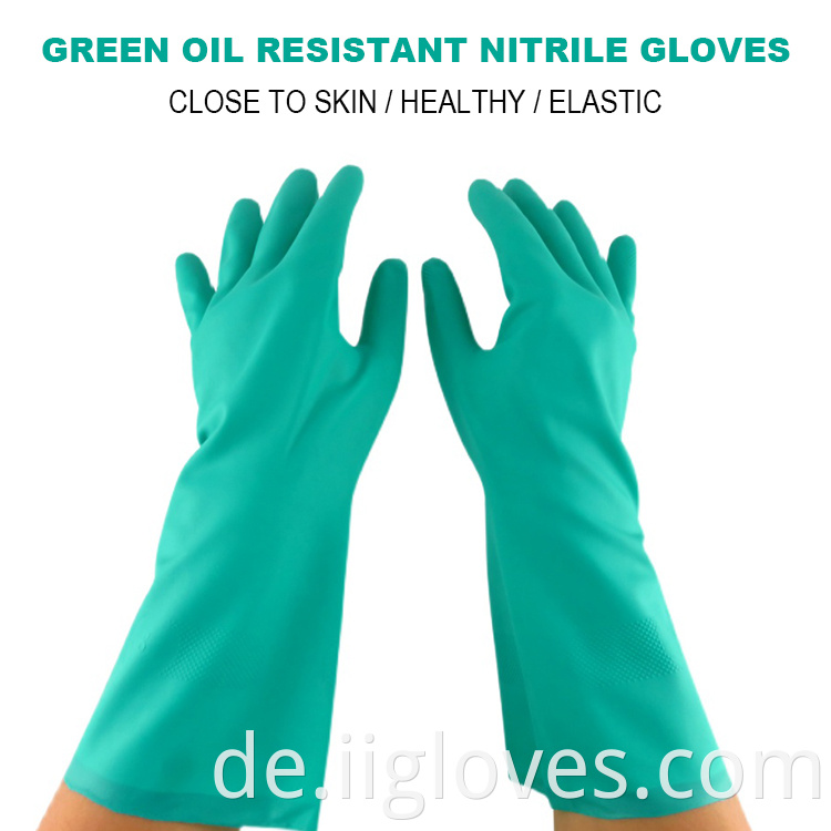 Nitrile Gloves Manufacturers Green Nitrile Gloves Industry Chemical Resistant Work Nitrile Gloves4